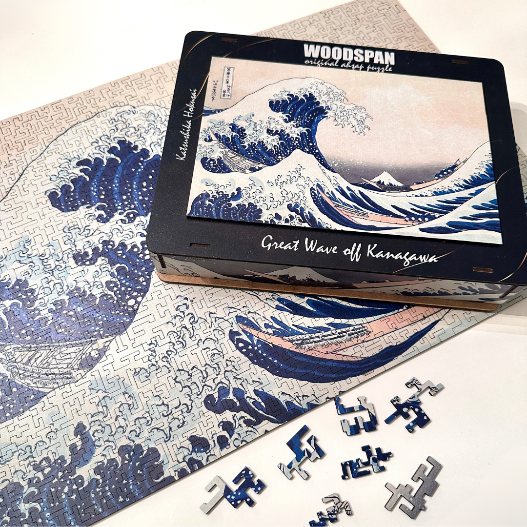 The Great Wave off Kanagawa - Hokusai Wooden Puzzle