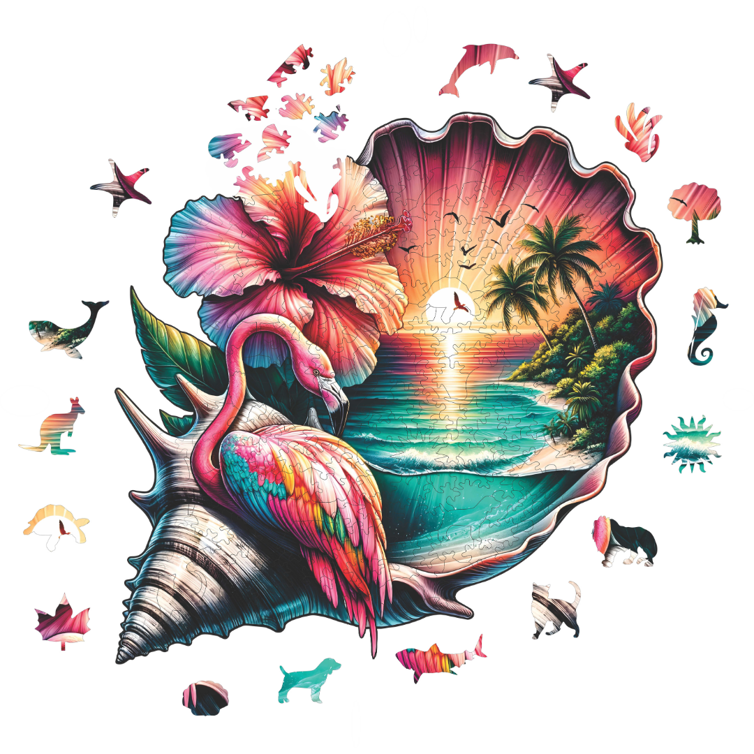 Pink Horizon - Wooden Puzzle