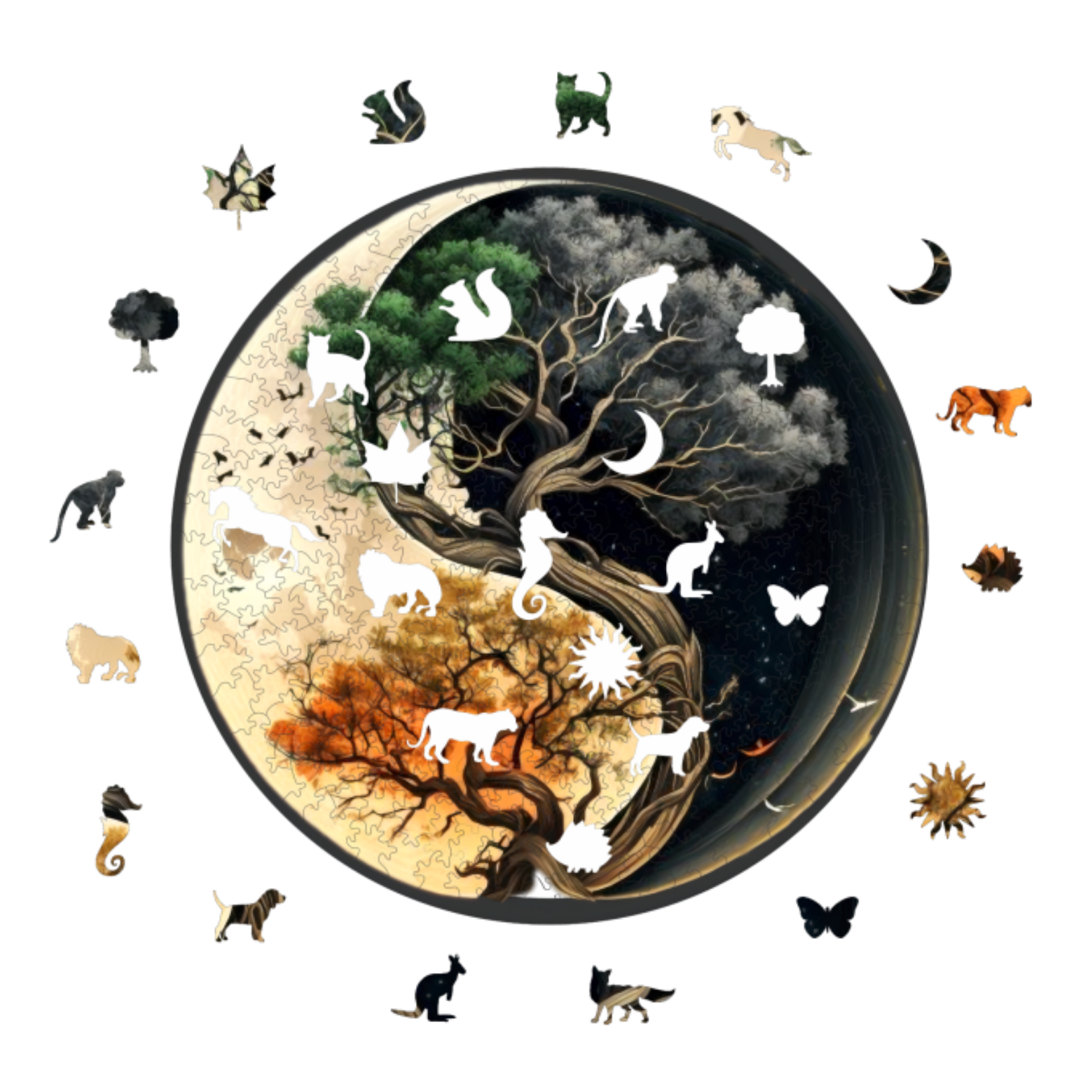 Day'n Night Yin Yang - Wooden Puzzle