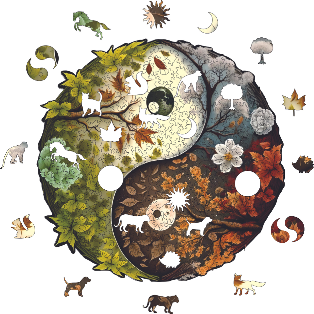 4 Season Yin Yang - Wooden Puzzle
