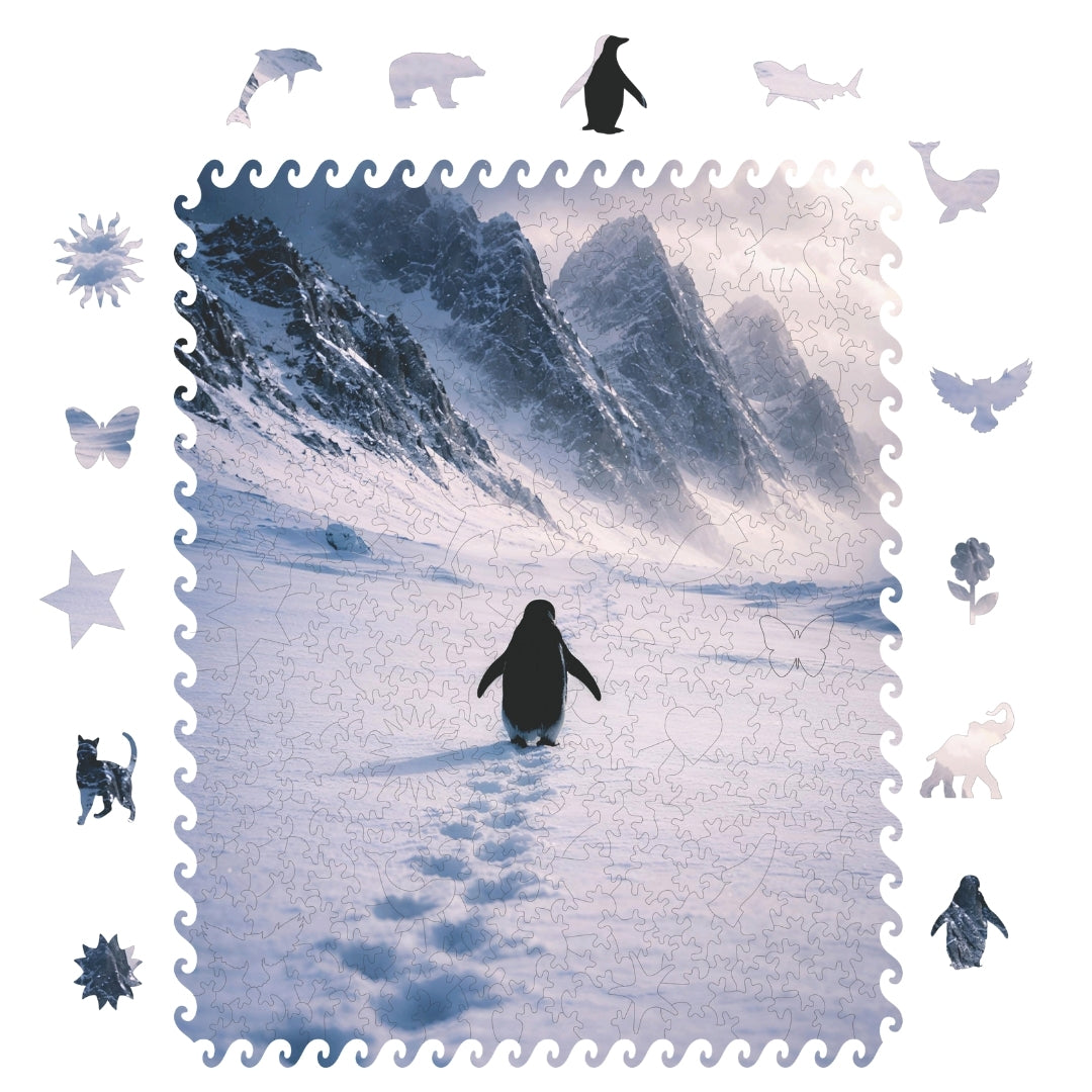 Lonely Penguin - Wooden Puzzle