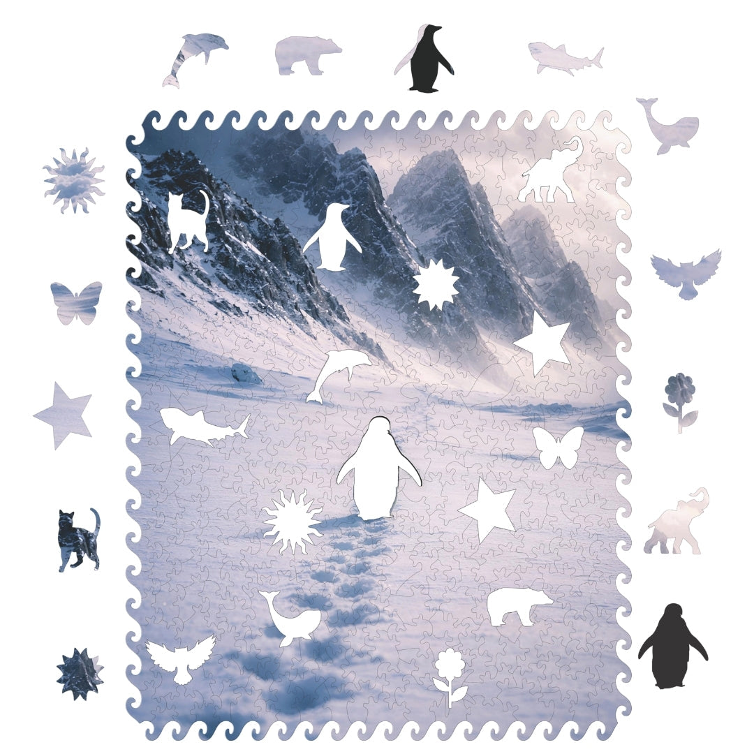 Lonely Penguin - Wooden Puzzle