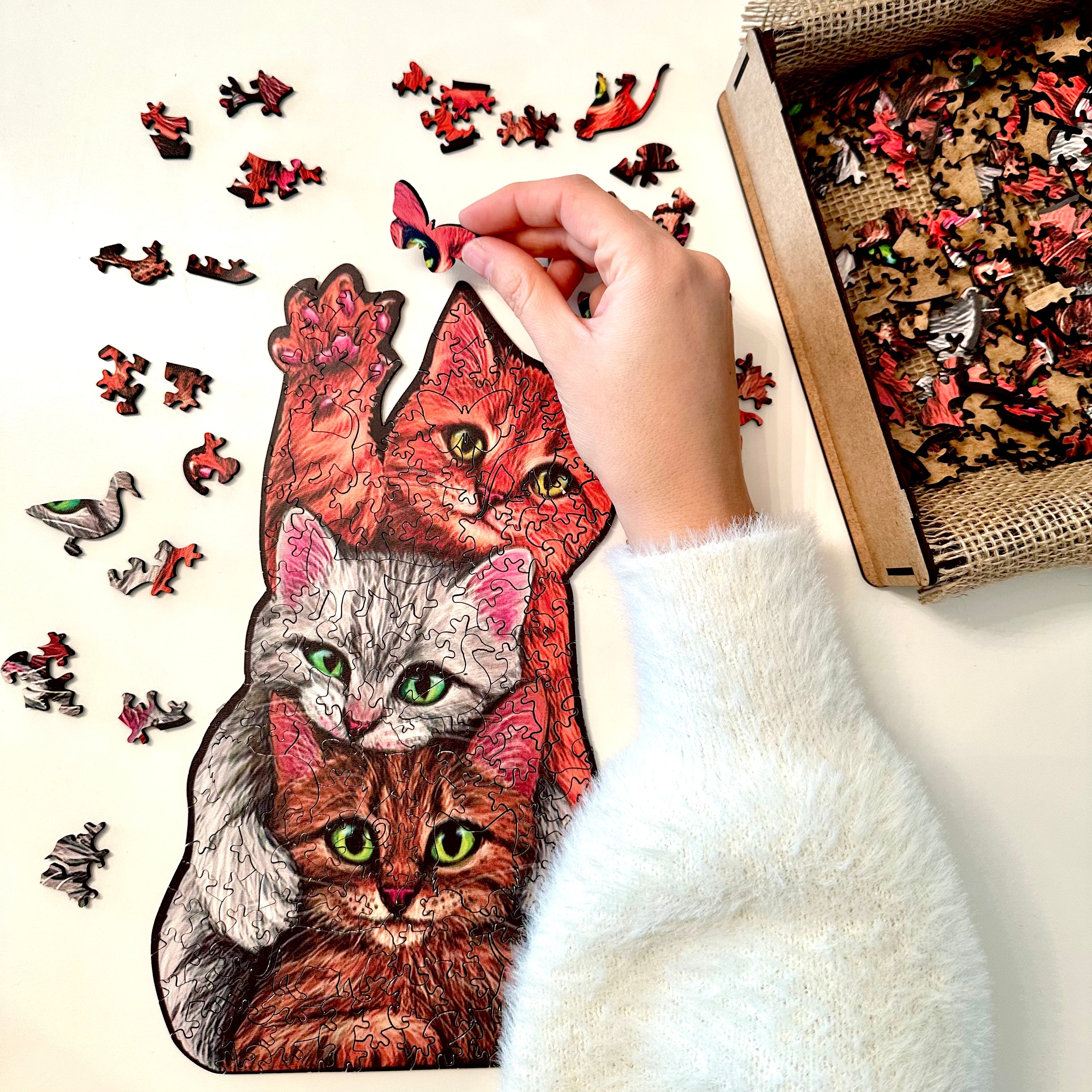 Triplet Cats - Wooden Puzzle