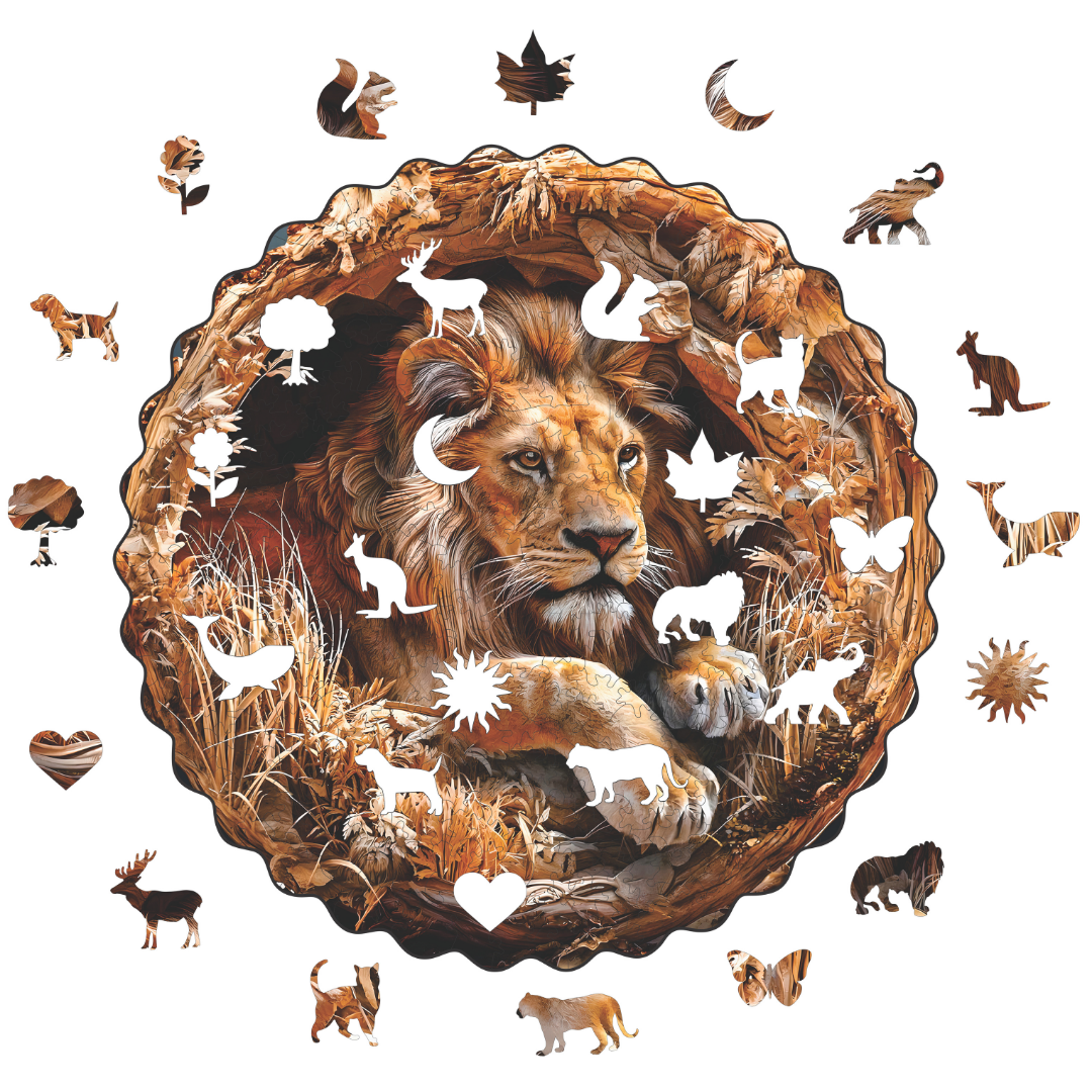 Lion V2 - Wooden Puzzle