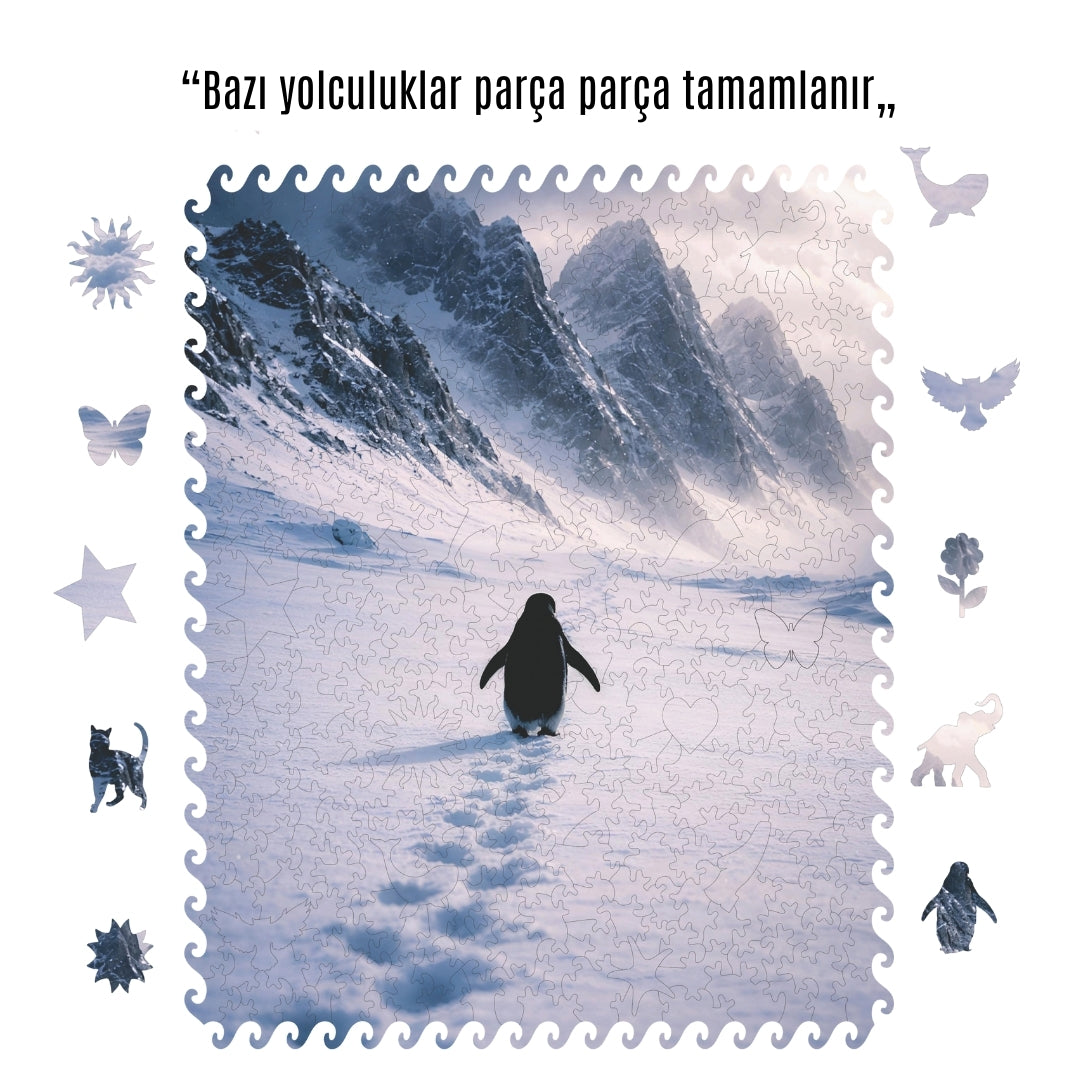 Lonely Penguin - Wooden Puzzle