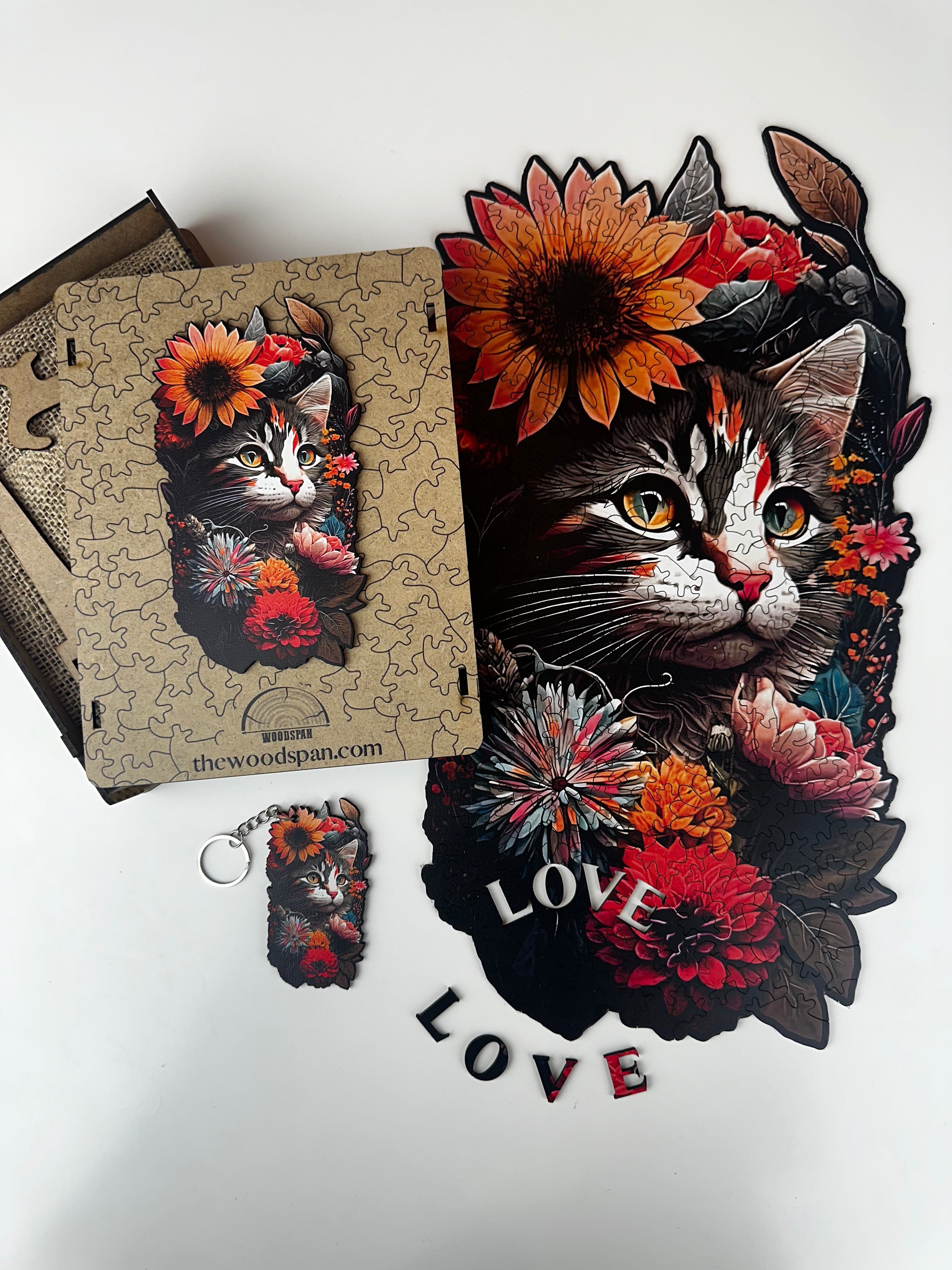 L.O.V.E Cat - Wooden Puzzle