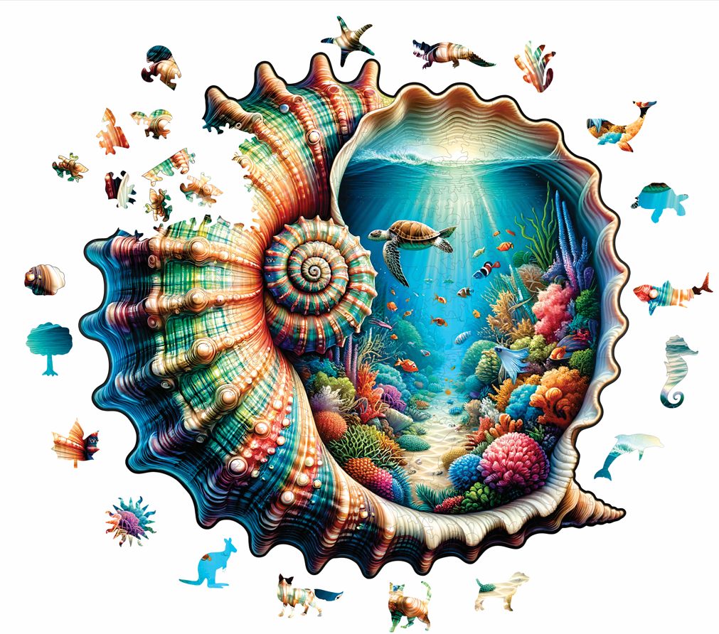 Whispers in the Shell - Wooden Puzzle