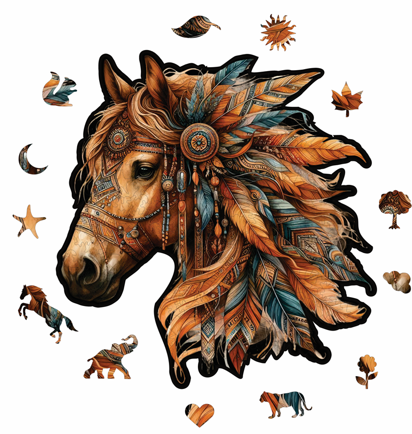 Bohemian Horse - Wooden Puzzle