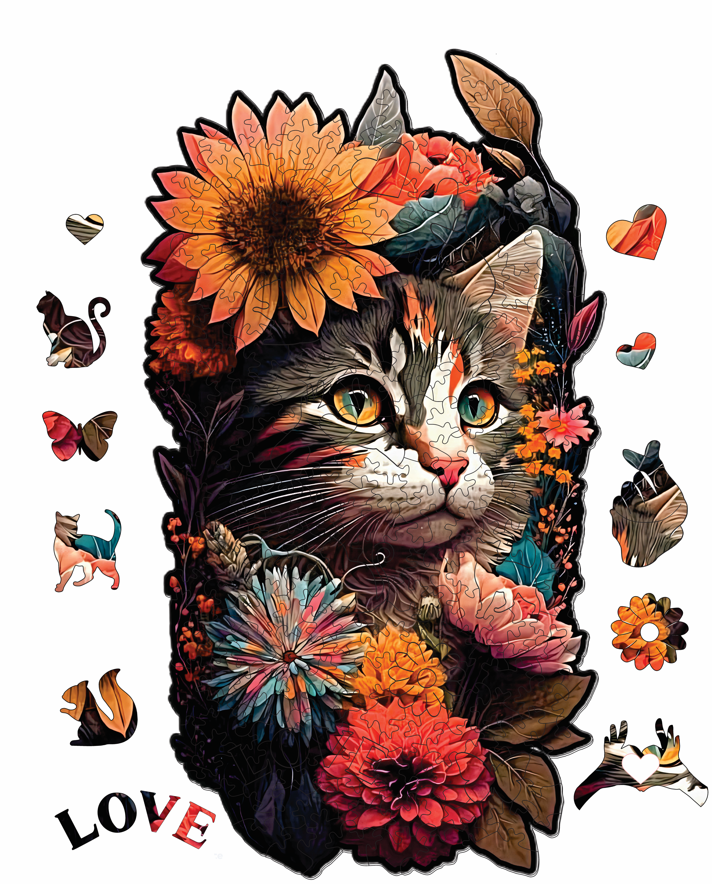 L.O.V.E Cat - Wooden Puzzle