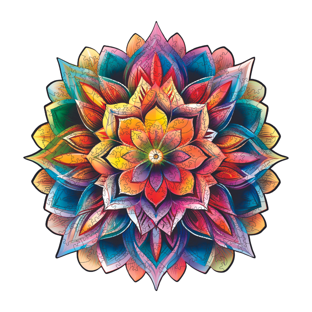 Mandala: Dance of Colors - Wooden Puzzle