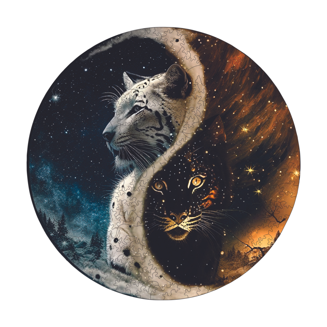 Ice and Fire Yin Yang - Wooden Puzzle