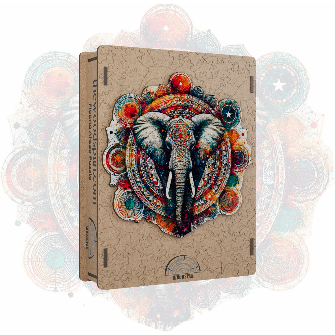 Cosmic Harmony: Elephant & Mandala