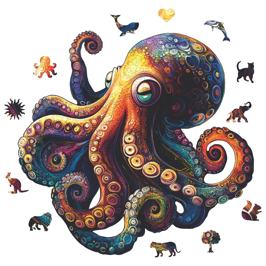 Ziya the Octopus - Wooden Puzzle
